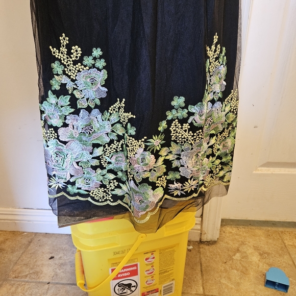 NWT!!! Absolutely Beautiful Donna Ricco Black Floral Mesh Sheath Dress S… - Picture 3 of 11